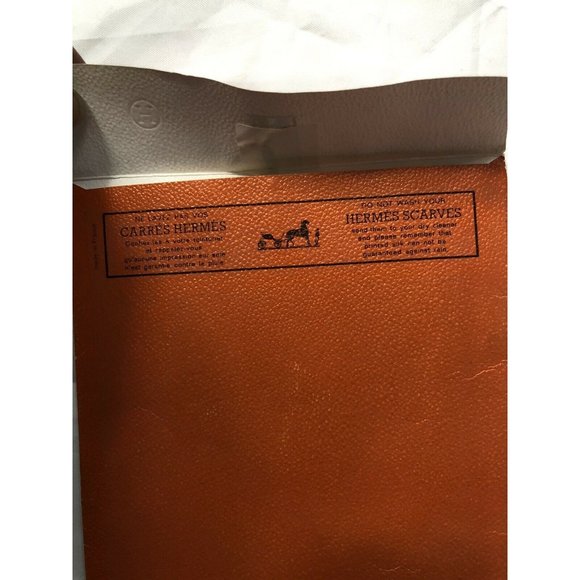 Hermes Reusable Paper Shopping Bag Orange 14.5" X 5.5" - Picture 7 of 10